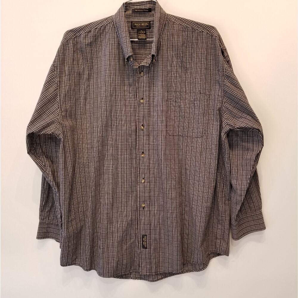 Duck Head Apparel Mens Button Dress Shirt Long Sleeve Button Down Shirt Size XL